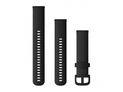 Pasek silikonowy czarny do Venu Sq/FR 245/645/Vivoactive3/Vivomove 20 mm