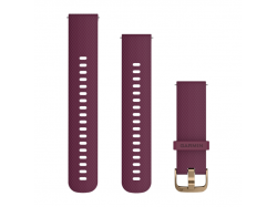 Pasek silikonowy bordowo-złoty do Forerunner 245/645/Vivoactive/Vivomove 20 mm