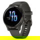Garmin Venu 2s Popielata ramka ze stali nierdzewnej z grafitową kopertą i silikonowym paskiem 
