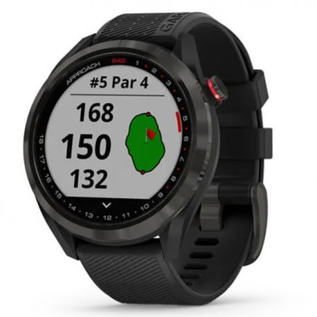 Garmin Approach S42 Metaliczny z czarnym paskiem [010-02572-00]