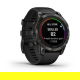 Fenix 7 Pro Sapphire Solar Carbon Gray DLC Titanium z czarnym paskiem