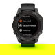 Fenix 7 Pro Sapphire Solar Carbon Gray DLC Titanium z czarnym paskiem