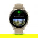 Venu 3S Bezel ze stali nierdzewnej w kolorze soft gold z kopertą w kolorze french gray i skórzanym paskiem