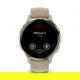 Venu 3S Bezel ze stali nierdzewnej w kolorze soft gold z kopertą w kolorze french gray i skórzanym paskiem