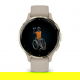 Venu 3S Bezel ze stali nierdzewnej w kolorze soft gold z kopertą w kolorze french gray i silikonowym paskiem