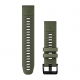 Silikonowy pasek QuickFit Fenix 7 Pro ciemnozielony / grafitowy 22mm