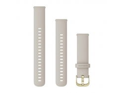 Pasek do Vivoactive 4s Vivomove 3s Venu 2s (18mm) jasnopiaskowy, zapięcie jasnozłote