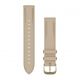 Pasek skórzany QR 18mm Light sand, zapięcie cream gold, z mechanizmem szybkiego odłączania