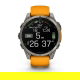 Fenix 8 47 mm AMOLED Sapphire Tytanowy z paskiem silikonowym w kolorze Spark orange / Graphite