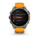 Fenix 8 47 mm AMOLED Sapphire Tytanowy z paskiem silikonowym w kolorze Spark orange / Graphite