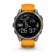 Fenix 8 47 mm AMOLED Sapphire Tytanowy z paskiem silikonowym w kolorze Spark orange / Graphite