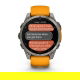 Fenix 8 47 mm AMOLED Sapphire Tytanowy z paskiem silikonowym w kolorze Spark orange / Graphite