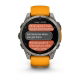 Fenix 8 47 mm AMOLED Sapphire Tytanowy z paskiem silikonowym w kolorze Spark orange / Graphite