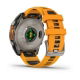 Fenix 8 47 mm AMOLED Sapphire Tytanowy z paskiem silikonowym w kolorze Spark orange / Graphite