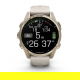 Fenix 8 43 mm AMOLED Sapphire Soft gold z piaskowo-beżowym paskiem z PL TOPO 2024.2