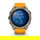 Fenix 8 51 mm AMOLED Sapphire Tytanowy z Pomarańczowo-szarym paskiem