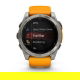 Fenix 8 51 mm AMOLED Sapphire Tytanowy z Pomarańczowo-szarym paskiem