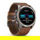 Fenix 8 51 mm AMOLED Sapphire Tytanowy z kasztanowym paskiem skórzanym