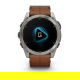 Fenix 8 51 mm AMOLED Sapphire Tytanowy z kasztanowym paskiem skórzanym