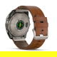 Fenix 8 51 mm AMOLED Sapphire Tytanowy z kasztanowym paskiem skórzanym
