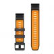 Pasek silikonowy graphite/spark orange QuickFit 22 mm do Fenix 6/Fenix 7/7 PRO/Fenix 8 