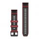 Pasek silikonowy marsala/graphite QuickFit 22 mm do Fenix 6/Fenix 7/7 PRO/Fenix 8