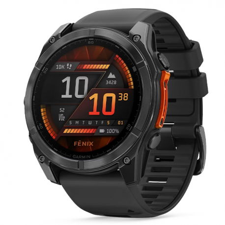 Fenix 8 51 mm AMOLED Slate gray z czarnym paskiem z PL TOPO 2024.2