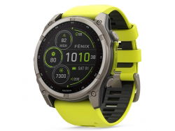 Fenix 8 51 mm Solar Sapphire Titanium z żółto-grafitowym paskiem