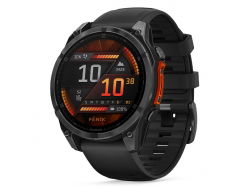 Fenix 8 47 mm AMOLED Slate grey z czarnym paskiem z PL TOPO 2024.2