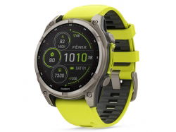 Fenix 8 47 mm Solar Sapphire Tytanowy z paskiem silikonowym w kolorze Amp yellow / Graphite