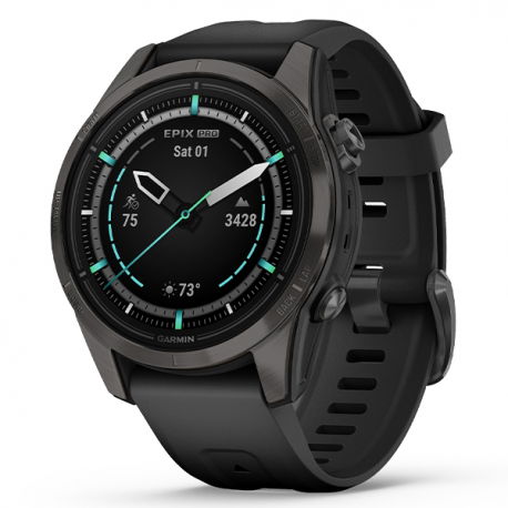 Epix Pro Gen 2 42 mm Szary tytanowy z powłoką węglową (DLC) i czarnym paskiem