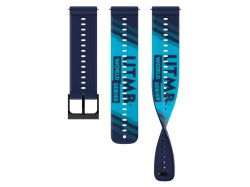 Pasek silikonowy Blue Athletic 6 UTMB World Series do zegarka Suunto S+M 22 mm