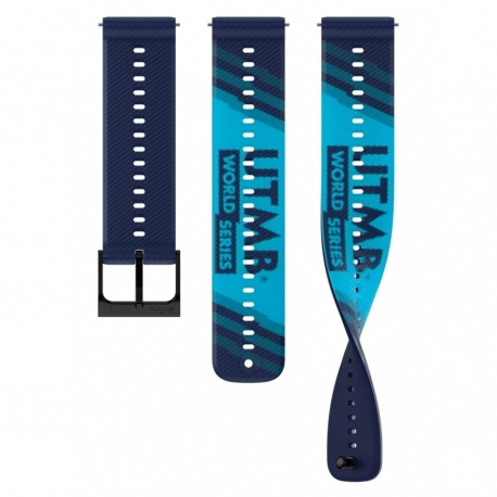 Pasek silikonowy niebieski athletic 6 UTMB World Series do zegarka Suunto S+M 22 mm