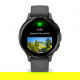 Venu 3S Bezel ze stali nierdzewnej w kolorze slate z kopertą w kolorze pebble gray i silikonowym paskiem
