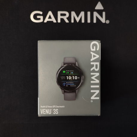 Venu 3S Bezel ze stali nierdzewnej w kolorze slate z kopertą w kolorze pebble gray i silikonowym paskiem