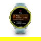 Forerunner 570 47 mm Aluminiowy w kolorze Amp Yellow z półprzezroczystym paskiem w kolorze Whitestone/Turquoise