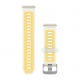 Pasek silikonowy Bone/Mango z zapięciem Silver QuickRelease do Forerunner 165/245/570 20 mm