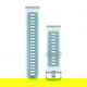 Pasek silikonowy Whitestone/Turquoise z zapięciem Silver QuickRelease do Forerunner 255/265/570 22 mm