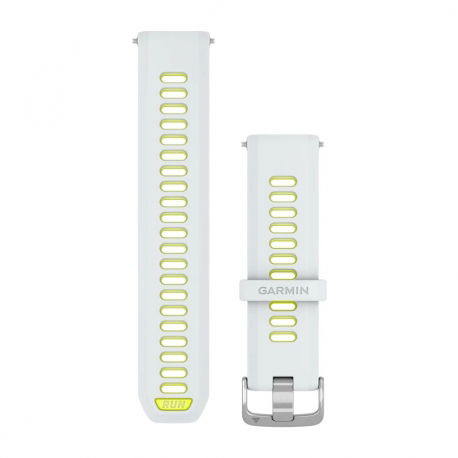 Pasek silikonowy Whitestone/Amp Yellow z zapięciem Silver QuickRelease do Forerunner 745/955/965/970 22 mm
