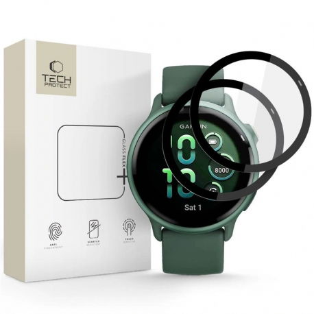 Szkło hybrydowe Tech-Protect Glass Flex+ 2-Pack Garmin Vivoactive 6 Black